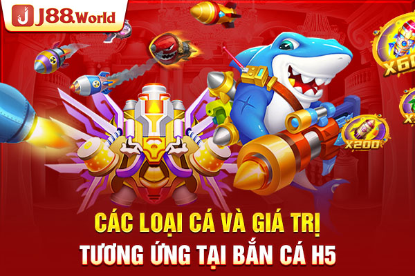 Các loại cá và giá trị tương ứng tại Bắn cá H5 Các loại cá và giá trị tương ứng tại Bắn cá H5